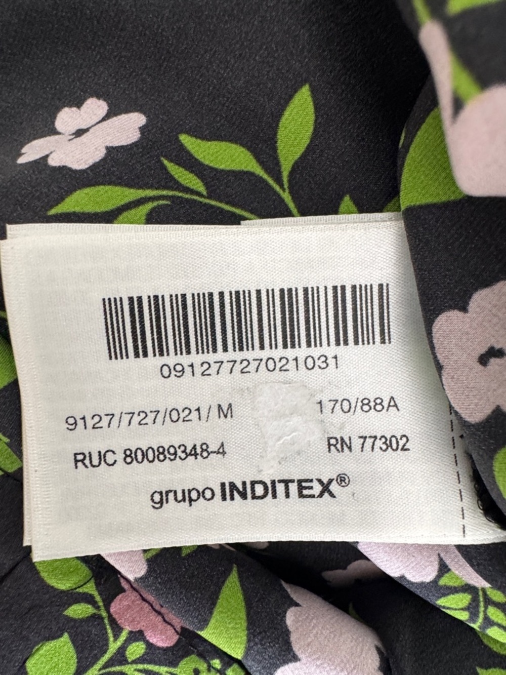 ZARA 100% Silk Asymmetric Floral Midi Dress – Size S - Picture 3 of 9